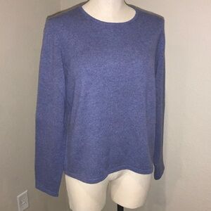 Charter Club 100% Cashmere Blue Long Sleeve Crew Neck Sweater Women’s Large